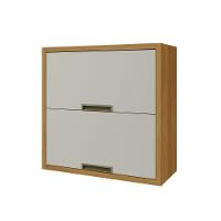 Armário Aéreo 2 Portas Basculantes Imperatriz Nesher Móveis Freijó-off White - 1