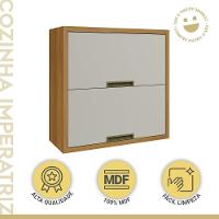 Armário Aéreo 2 Portas Basculantes Imperatriz Nesher Móveis Freijó-off White - 3