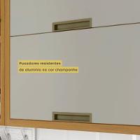 Armário Aéreo 2 Portas Basculantes Imperatriz Nesher Móveis Freijó-off White