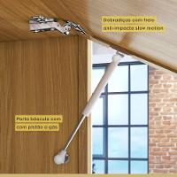 Armário 1 Porta Basculante Marquesa 80cm 100% Mdf Nature-verde - 5