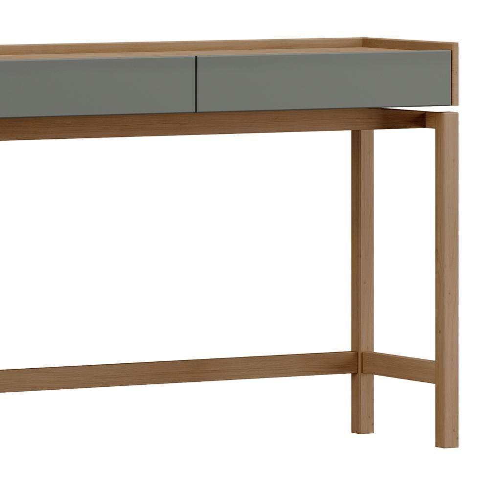 Aparador Sala De Estar 120cm Pé Madeira Soleil Oak/cinza F07 - Mpozenato - 6