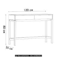 Aparador Sala De Estar 120cm Pé Madeira Soleil Oak/cinza F07 - Mpozenato