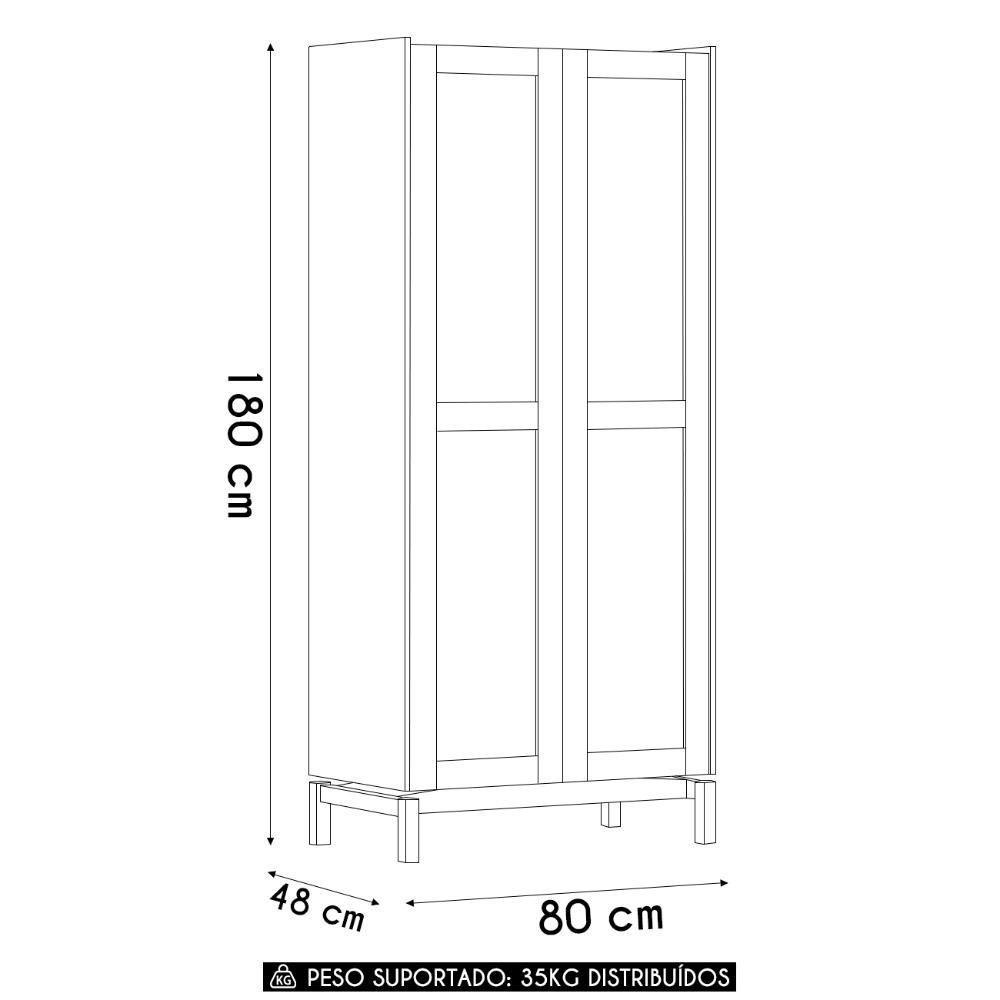 Cristaleira Portas Vidro 80cm Com Gaveta Soleil Oak/cinza F07 - Mpozenato - 4