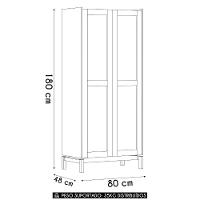 Cristaleira Portas Vidro 80cm Com Gaveta Soleil Oak/cinza F07 - Mpozenato