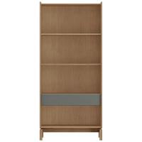 Cristaleira Portas Vidro 80cm Com Gaveta Soleil Oak/cinza F07 - Mpozenato - 5