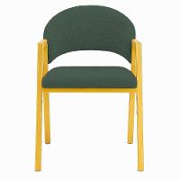 Cadeira De Jantar Antonella Boucle Estilo Poltrona Com Pés Dourados - 7 Decor Verde Escuro - 3