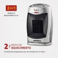 Aquecedor Mondial A-05 Preto Com Prata 220V - 2