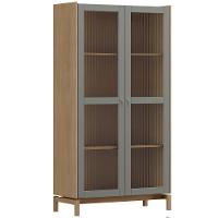 Cristaleira Portas Vidro 100cm Soleil Oak/cinza F07 - Mpozenato - 2