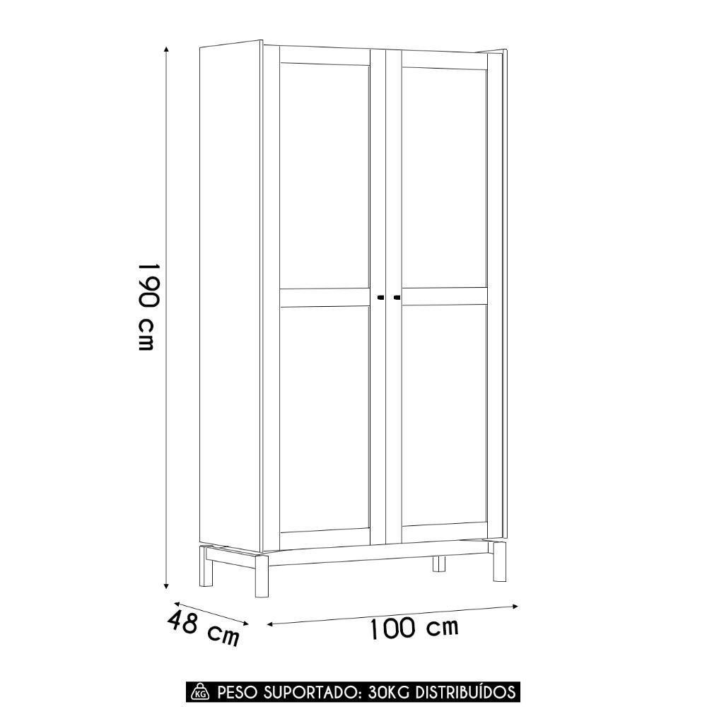 Cristaleira Portas Vidro 100cm Soleil Tauari/grafite F07 - Mpozenato - 4