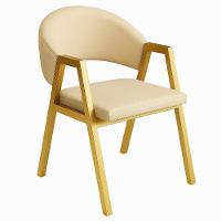 Cadeira De Jantar Antonella Corino Estilo Poltrona Com Pés Dourado - 7 Decor Bege - 1