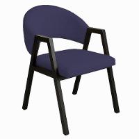 Cadeira De Jantar Antonella Veludo Estilo Poltrona Com Pés Preto - 7 Decor Azul Marinho - 1