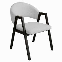 Cadeira De Jantar Antonella Veludo Estilo Poltrona Com Pés Preto - 7 Decor Prata - 1