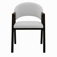 Cadeira De Jantar Antonella Veludo Estilo Poltrona Com Pés Preto - 7 Decor Prata - 3