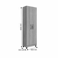 Armário Multiuso Sparta 2 Portas 4 Prateleiras Benetil Cinamomo - 2