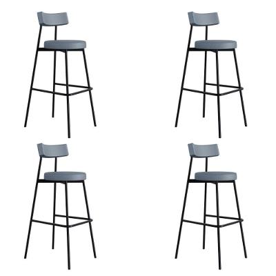 Banqueta Alta Stout Com 4 Unidades BQST7510.4 Cinza Corriente