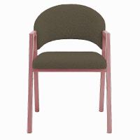 Cadeira De Jantar Antonella Boucle Estilo Poltrona Com Pés Rosê - 7 Decor Marrom - 1