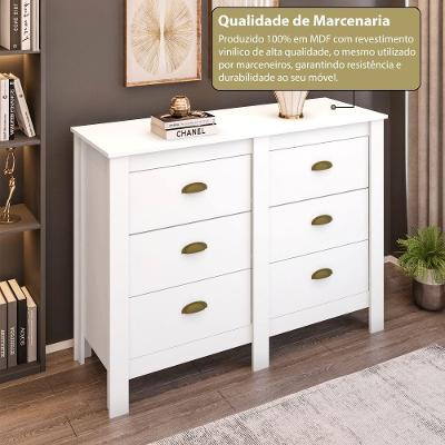 Cômoda 06 Gavetas Floratta - Branco