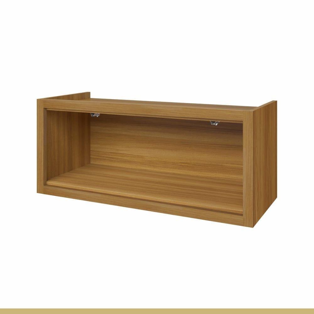 Armário Aéreo Para Geladeira 1 Porta Basculante Imperatriz Nesher Móveis Freijó-grafite - 6