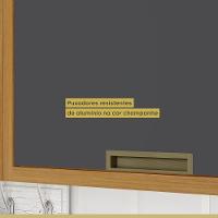 Armário Aéreo Para Geladeira 1 Porta Basculante Imperatriz Nesher Móveis Freijó-grafite - 3