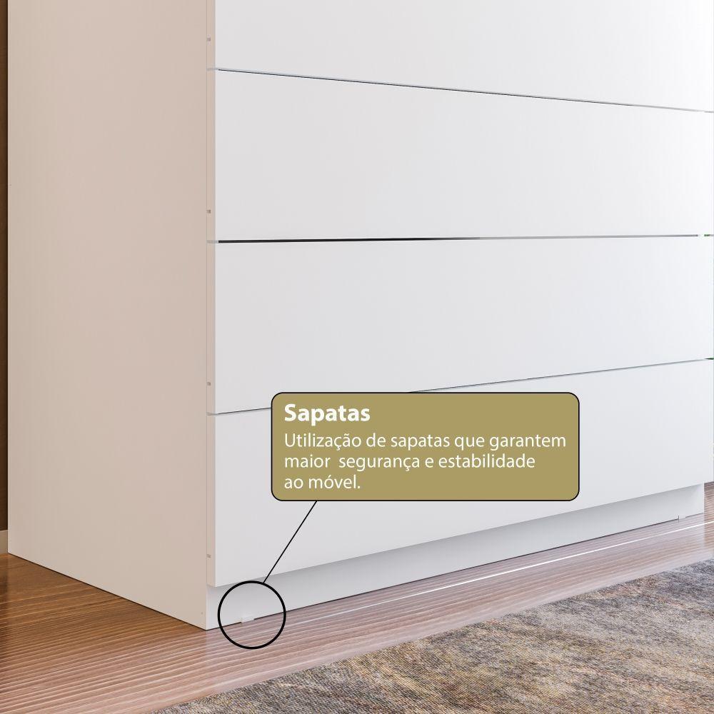 Cômoda 05 Gavetas Compacta Branco - 7