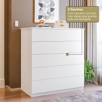 Cômoda 05 Gavetas Compacta Branco - 3