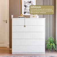 Cômoda 05 Gavetas Compacta Branco