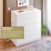 Cômoda 05 Gavetas Compacta Branco - 6