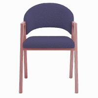 Cadeira De Jantar Antonella Boucle Estilo Poltrona Com Pés Rosê - 7 Decor Azul Marinho - 3