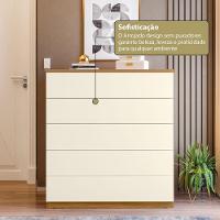 Cômoda 05 Gavetas Compacta Freijó/off White