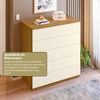 Cômoda 05 Gavetas Compacta Freijó/off White - 5