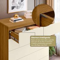 Cômoda 05 Gavetas Compacta Freijó/off White - 8