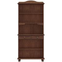 Cristaleira Com Portas Vidro 88cm Pé Madeira Rubia Café F07 - Mpozenato - 5