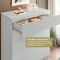 Cômoda 05 Gavetas Compacta Cinza - 7