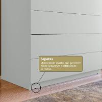 Cômoda 05 Gavetas Compacta Cinza - 10