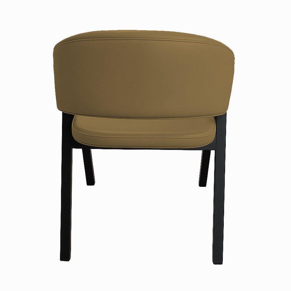 Cadeira De Jantar Antonella Corino Estilo Poltrona Com Pés Rosê - 7 Decor Marrom - 4