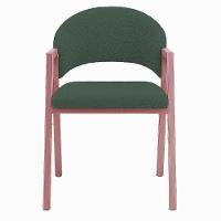 Cadeira De Jantar Antonella Veludo Estilo Poltrona Com Pés Rosê - 7 Decor Verde Escuro - 3