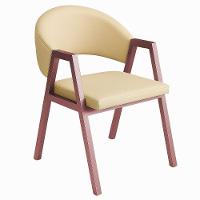 Cadeira De Jantar Antonella Corino Estilo Poltrona Com Pés Rosê - 7 Decor Bege - 1