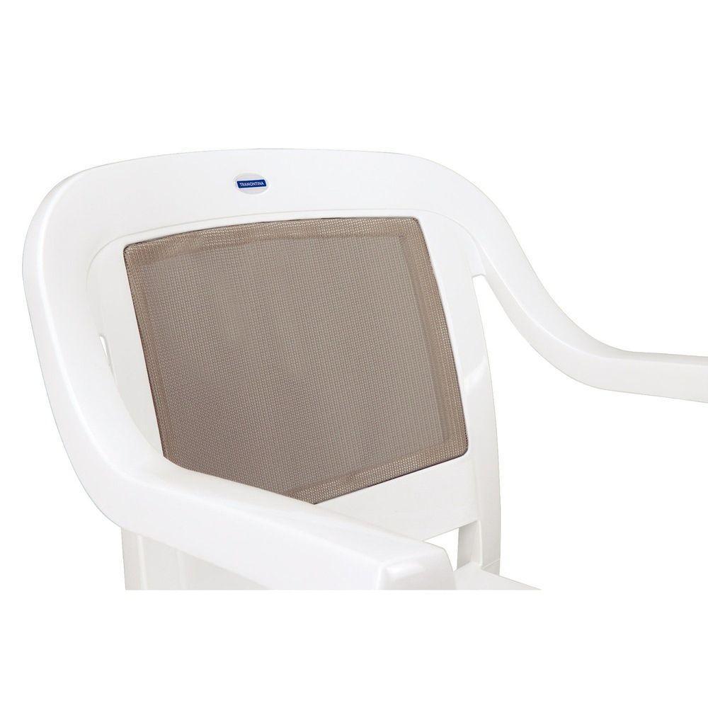 Cadeira Tramontina Miami Em Polipropileno Branco Com Tela Camurça Tramontina - 5