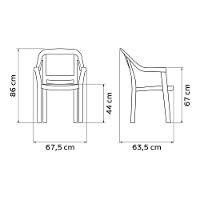 Cadeira Tramontina Miami Em Polipropileno Branco Com Tela Camurça Tramontina - 7