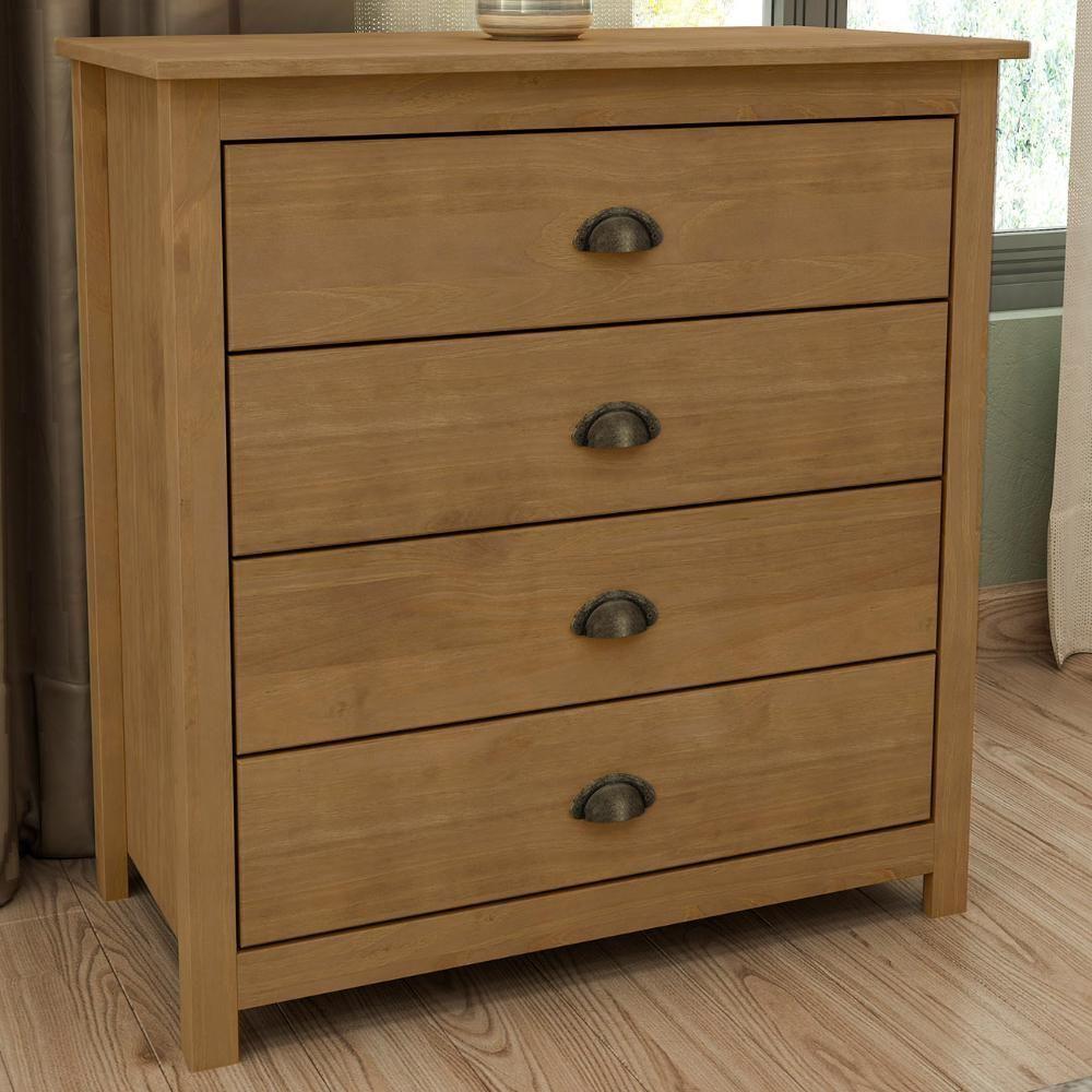 Cômoda Para Quarto 80cm Com 4 Gavetas Lázio Freijó F07 - Mpozenato - 1