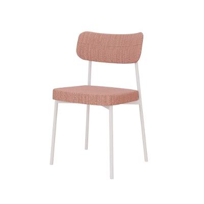 Cadeira Mynna Fixa Com 4 Pés 525x470x790 Mm Com 1 Unidades Pés Brancos Linked Rosa