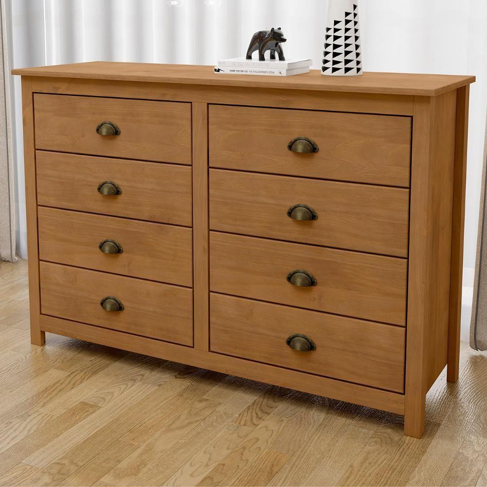 Cômoda Para Quarto 125cm Com 8 Gavetas Lázio Freijó F07 - Mpozenato - 1