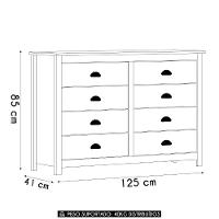 Cômoda Para Quarto 125cm Com 8 Gavetas Lázio Freijó F07 - Mpozenato