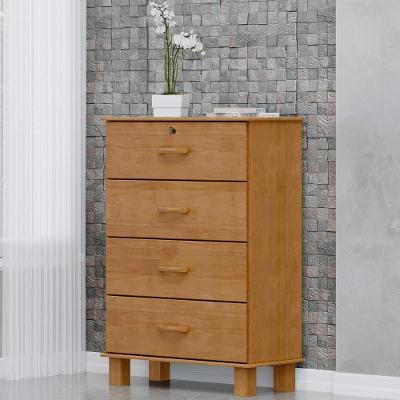 Cômoda Para Quarto 79cm 4 Gavetas Pé Madeira Renzo Freijó F07 - Mpozenato