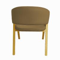 Cadeira De Jantar Antonella Corino Estilo Poltrona Com Pés Dourado - 7 Decor Marrom
