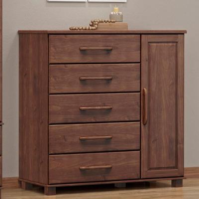 Cômoda Para Quarto 125cm 1 Porta 4 Gavetas Eduarda Café F07 - Mpozenato