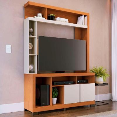 Estante Painel TV 50 Polegadas 136cm Zani Freijó Off White C05 - Mpozenato