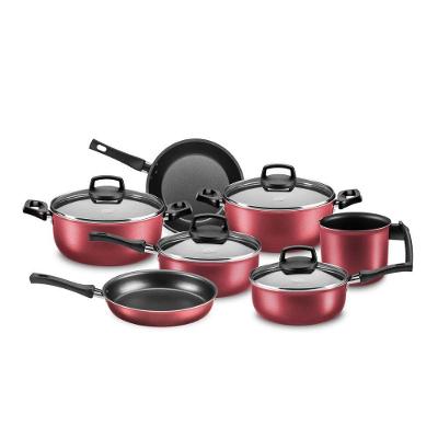 Conjunto Panelas Mta Safira Cristal 7 Peças Cereja