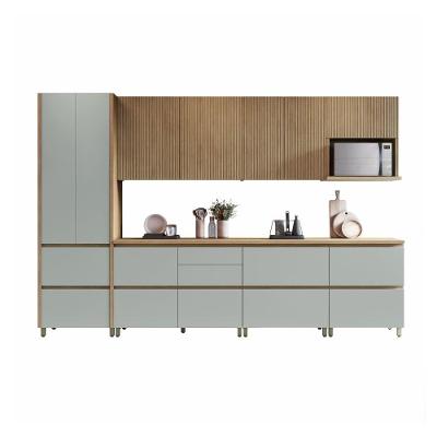 Cozinha 7 Peças 100% Mdf Rainha Nature/verde