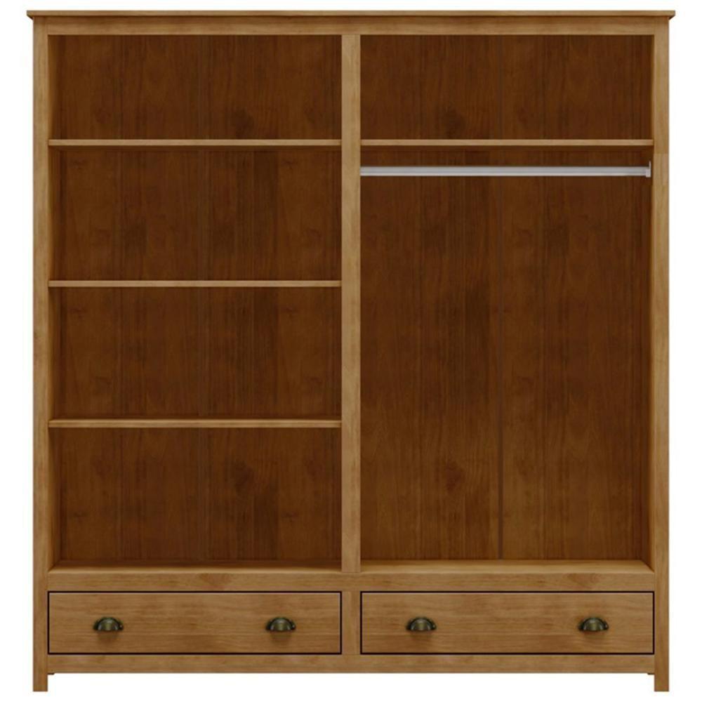 Guarda Roupa Casal 176cm 4 Portas 2 Gavetas Lázio Freijó F07 - Mpozenato - 3